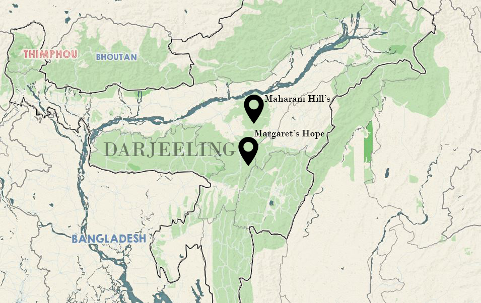 Carte Jardins Darjeeling